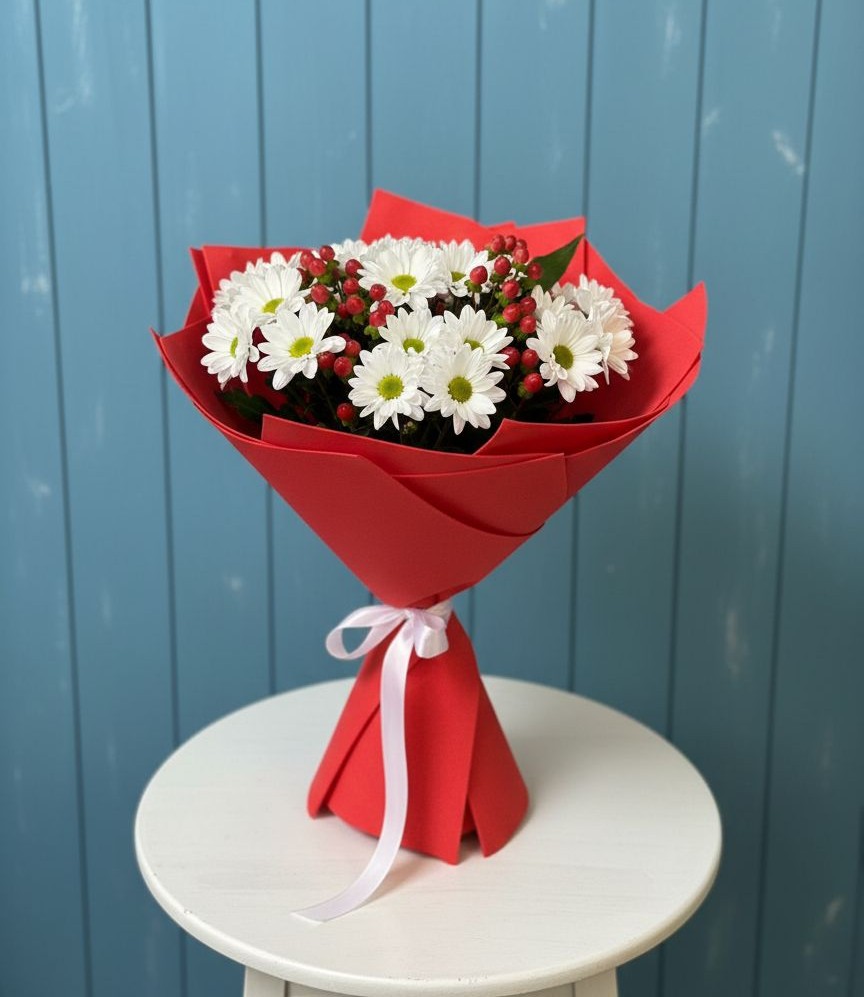 Букет цветов из: Хризантемы в Поселке дома отдыха Бекасово