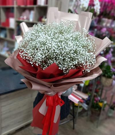 Букет цветов из: Гипсофила в Поселке дома отдыха Бекасово