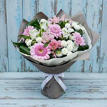 Букет цветов из:  Герберы, Альстромерии и Хризантемы #REPLACE_PRED# Поселке дома отдыха Бекасово