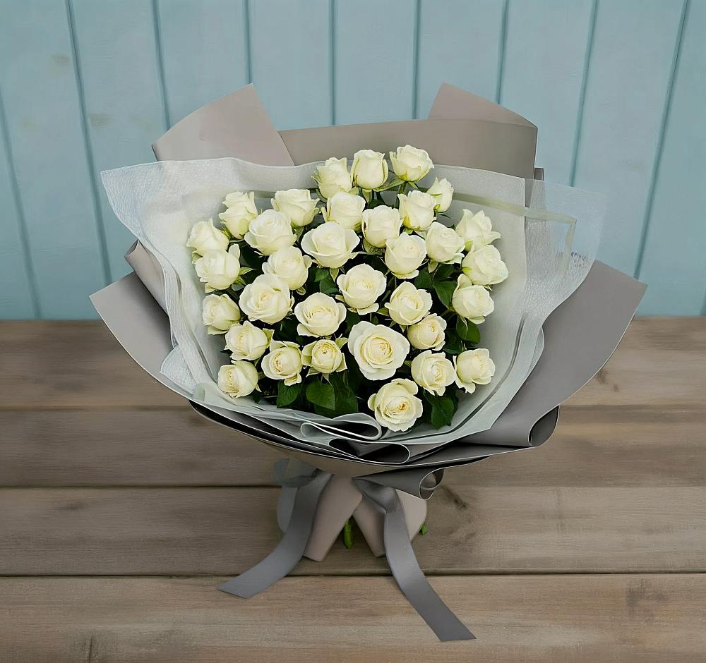 Букет Белоснежная нежность в Поселке дома отдыха Бекасово