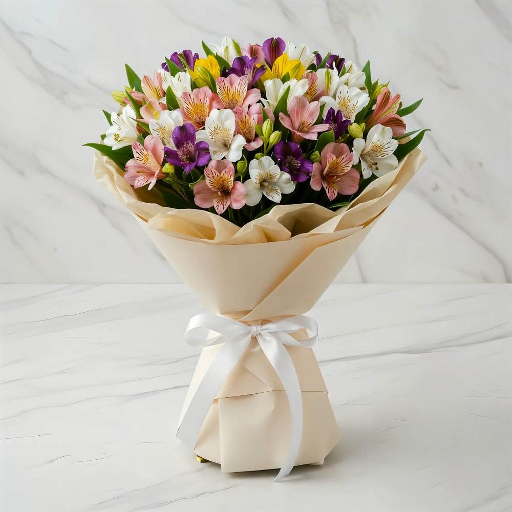 Букет цветов из: Альстромерии в Поселке дома отдыха Бекасово