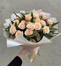 Букет Кремовые розы Латте в Поселке дома отдыха Бекасово