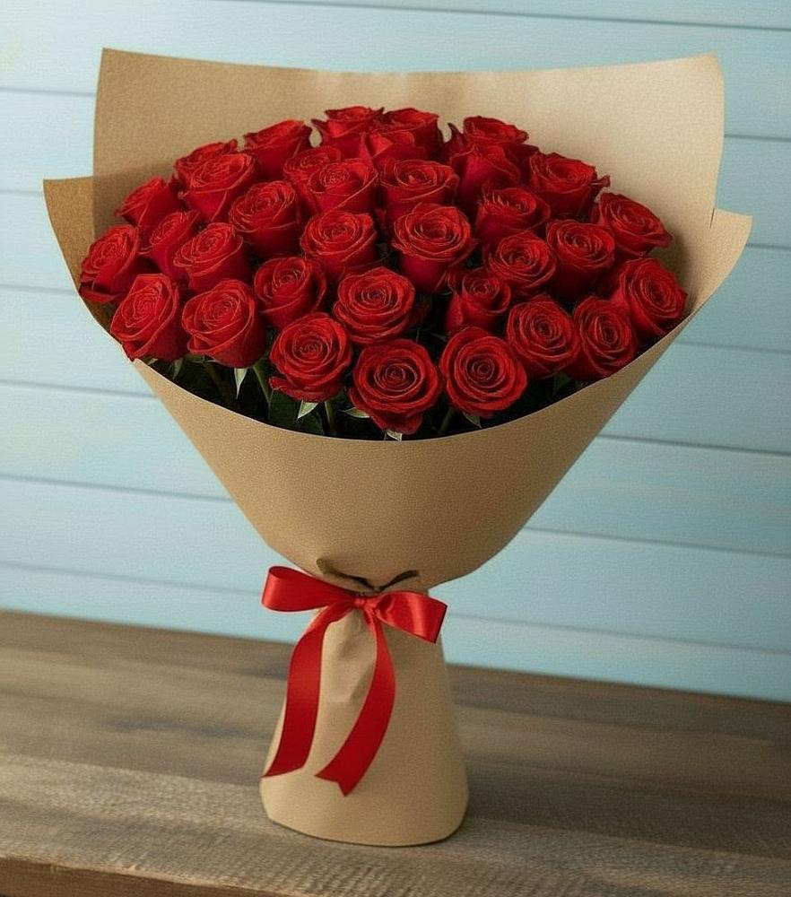 Букет Красные розы Милано в Поселке дома отдыха Бекасово