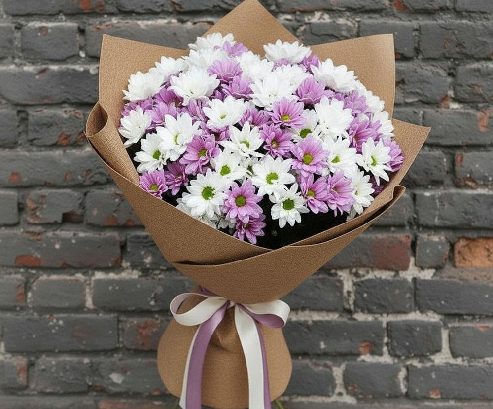 Букет цветов из: Хризантемы в Поселке дома отдыха Бекасово