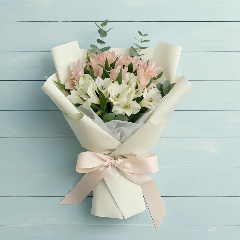 Букет цветов из: Альстромерии в Поселке дома отдыха Бекасово