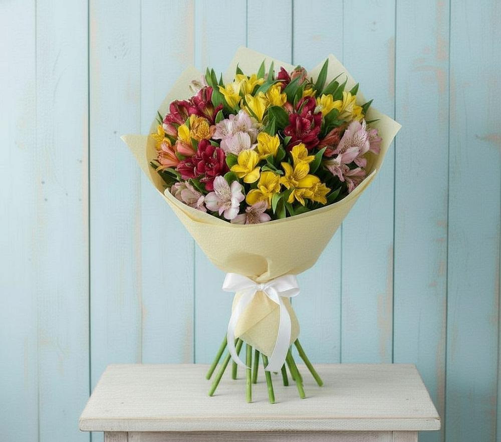 Букет цветов из: Альстромерии в Поселке дома отдыха Бекасово