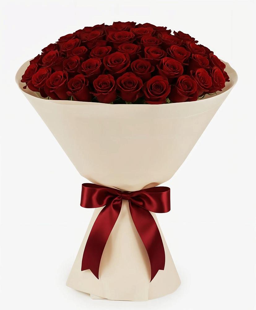 Букет 101 Бордовая роза Блэк Бакарра в Поселке дома отдыха Бекасово