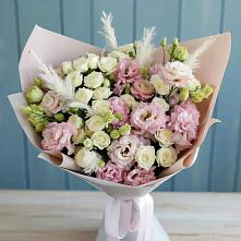 Букет цветов из:  Альстромерии и Розы в Поселке дома отдыха Бекасово